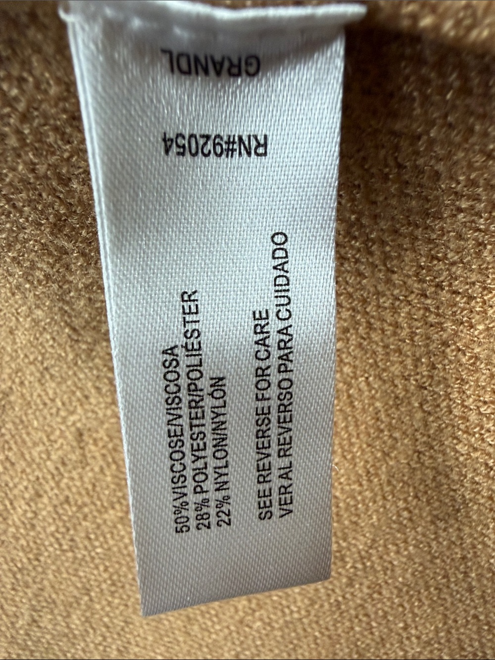 Open-Front Long Cardigan Camel - Picture 5 of 8